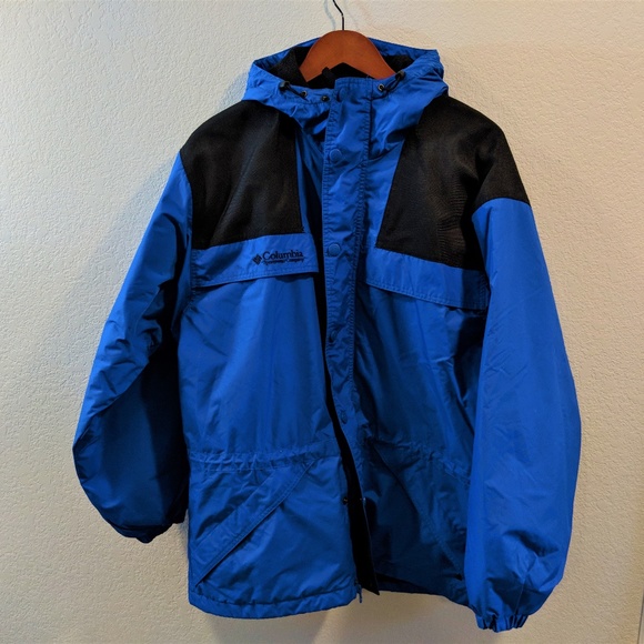 Columbia Other - Blue & Black Columbia Hooded Jacket